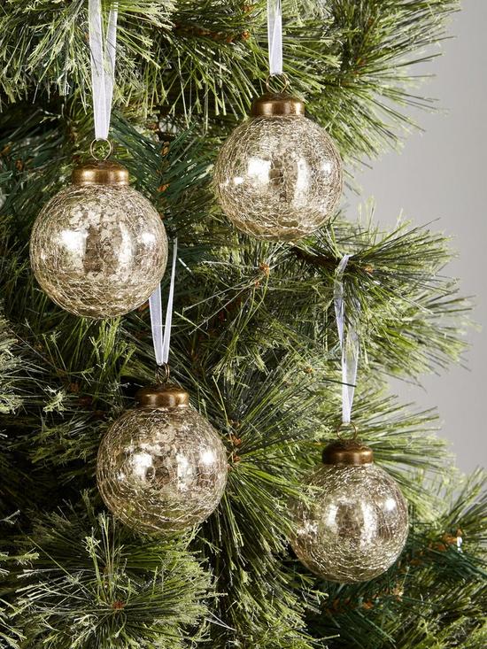 front image of set-4-crackled-glass-christmas-tree-decorations
