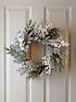  image of silver-grey-and-white-berry-christmas-wreath-ndash-45-cm-diameter