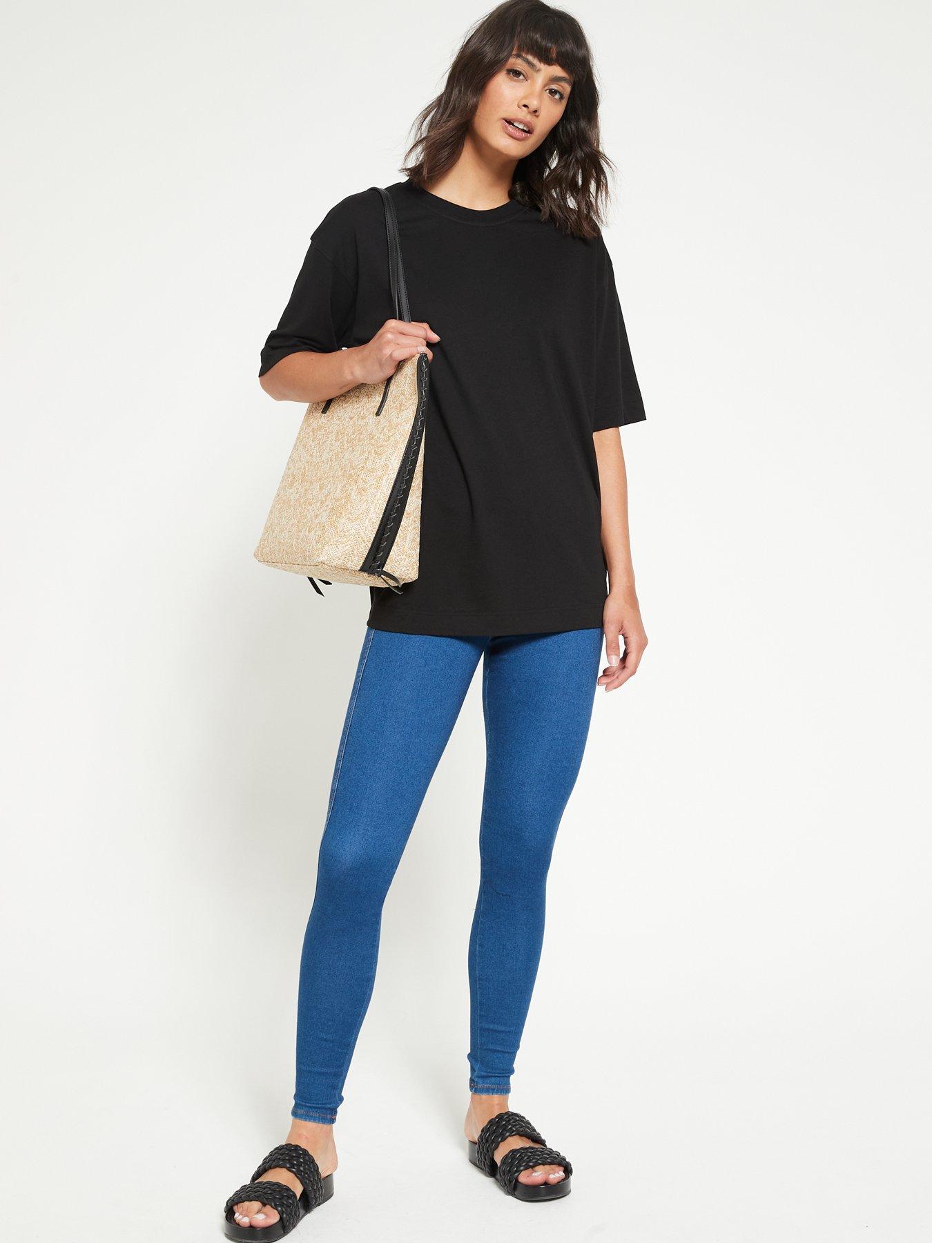 image of everyday-oversized-longline-t-shirt-black
