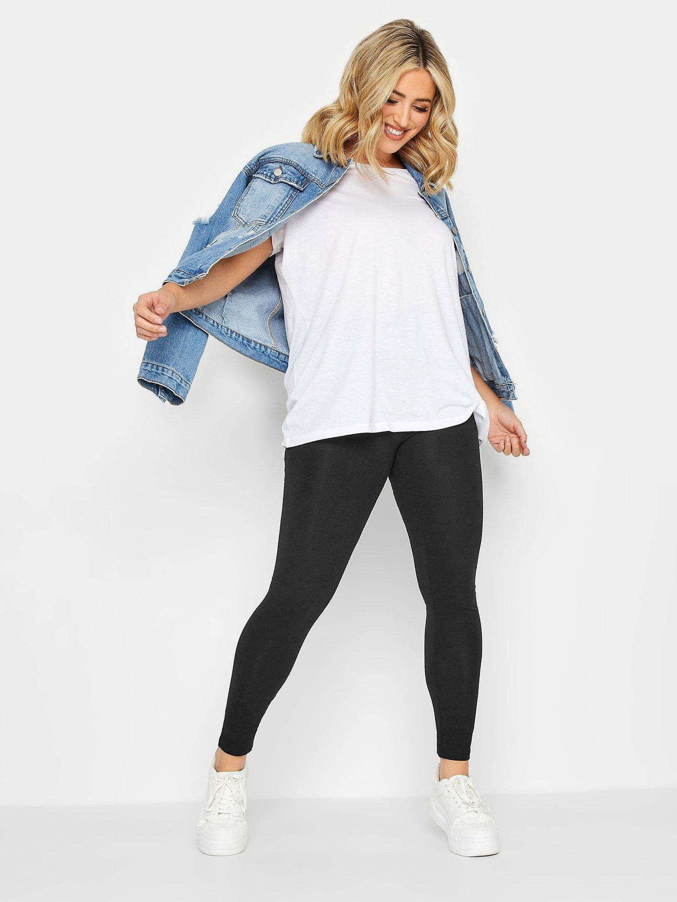back image of yours-cotton-elastane-leggings-black