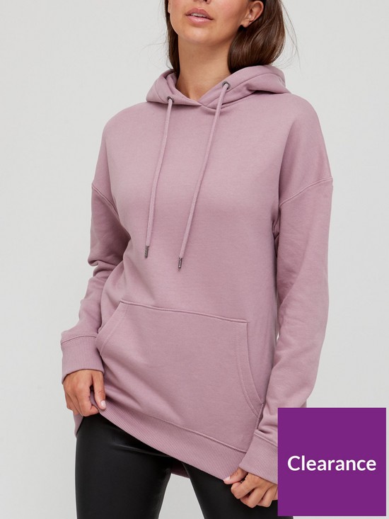 front image of v-by-very-thenbspessential-longline-hoodie-mauve