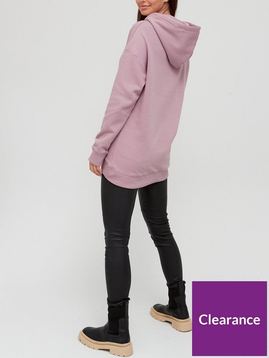 stillFront image of v-by-very-thenbspessential-longline-hoodie-mauve