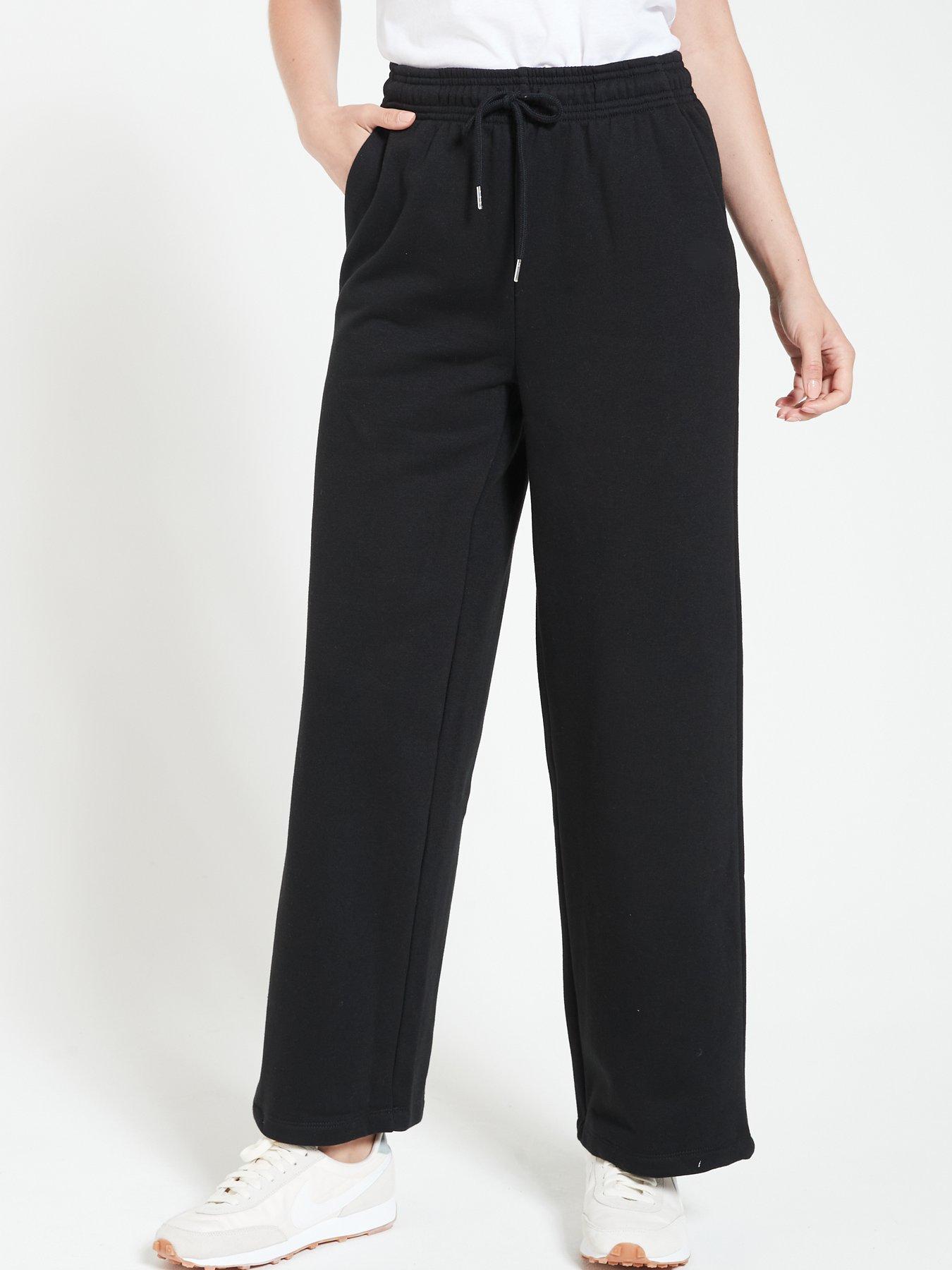 undefined Wide Leg Jogger - Black