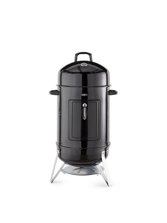 front image of tower-t978505-bbqnbspsmoker-grill-xl-with-charcoal-and-smoker--nbspblack