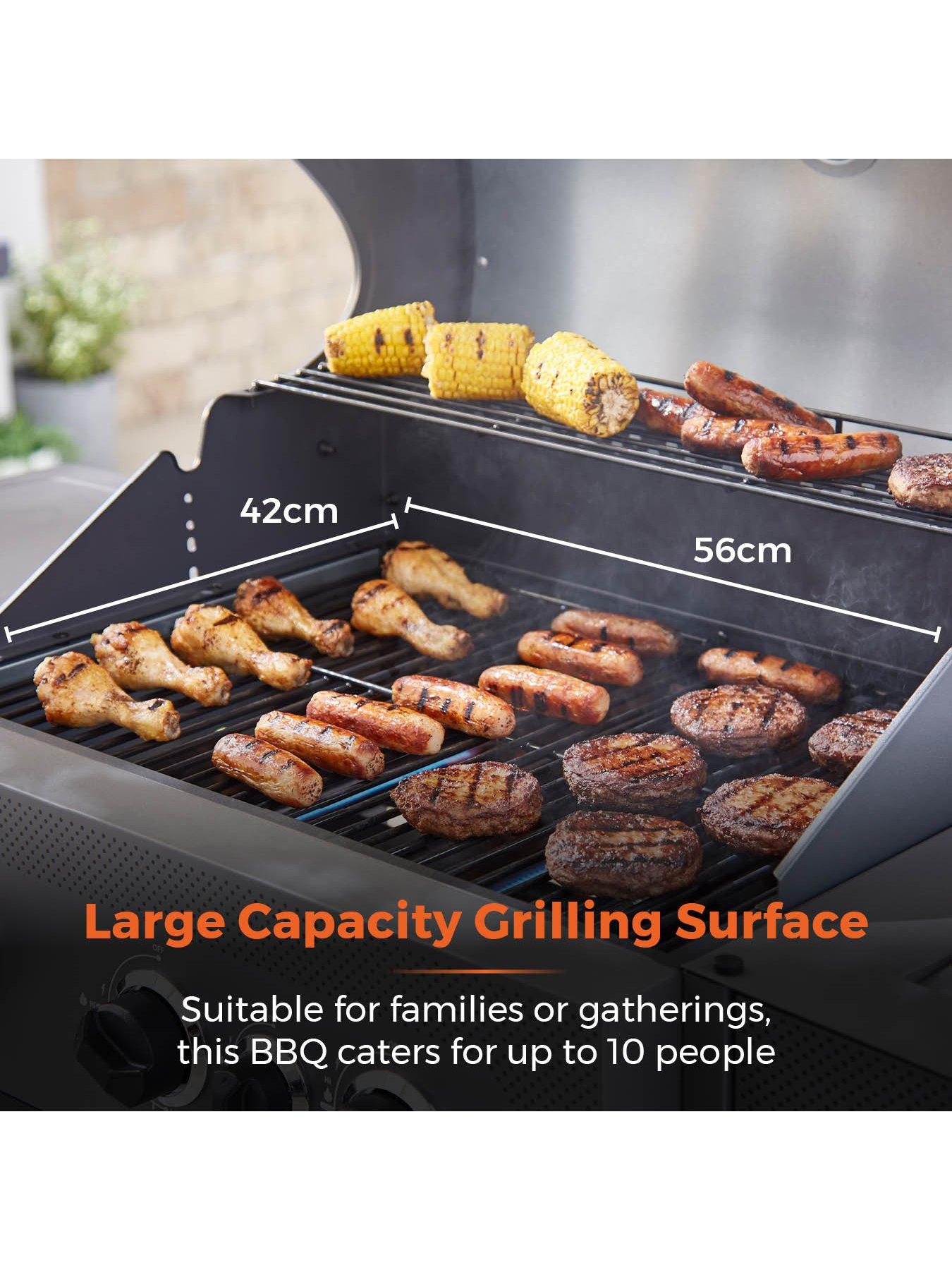  image of tower-stealth-3000-3-burner-porcelain-gas-bbq-with-precision-thermometer-and-rust-proof-design-t978501-black
