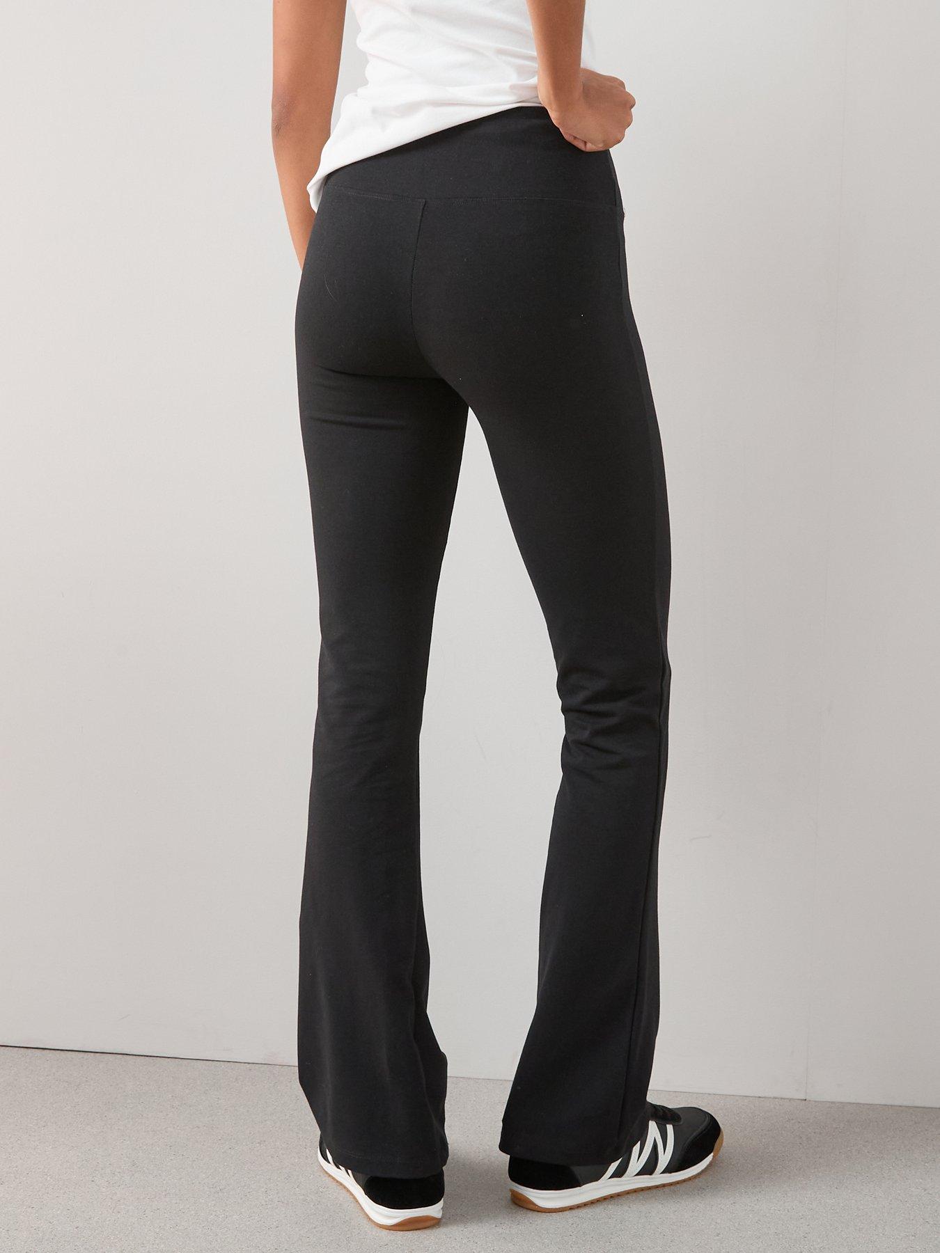 Image 2 of 6 of The Very Collection Womens High Waist Flared Yoga Trousers - Black