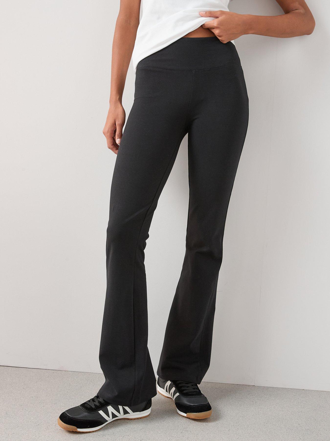 Image 3 of 6 of The Very Collection Womens High Waist Flared Yoga Trousers - Black