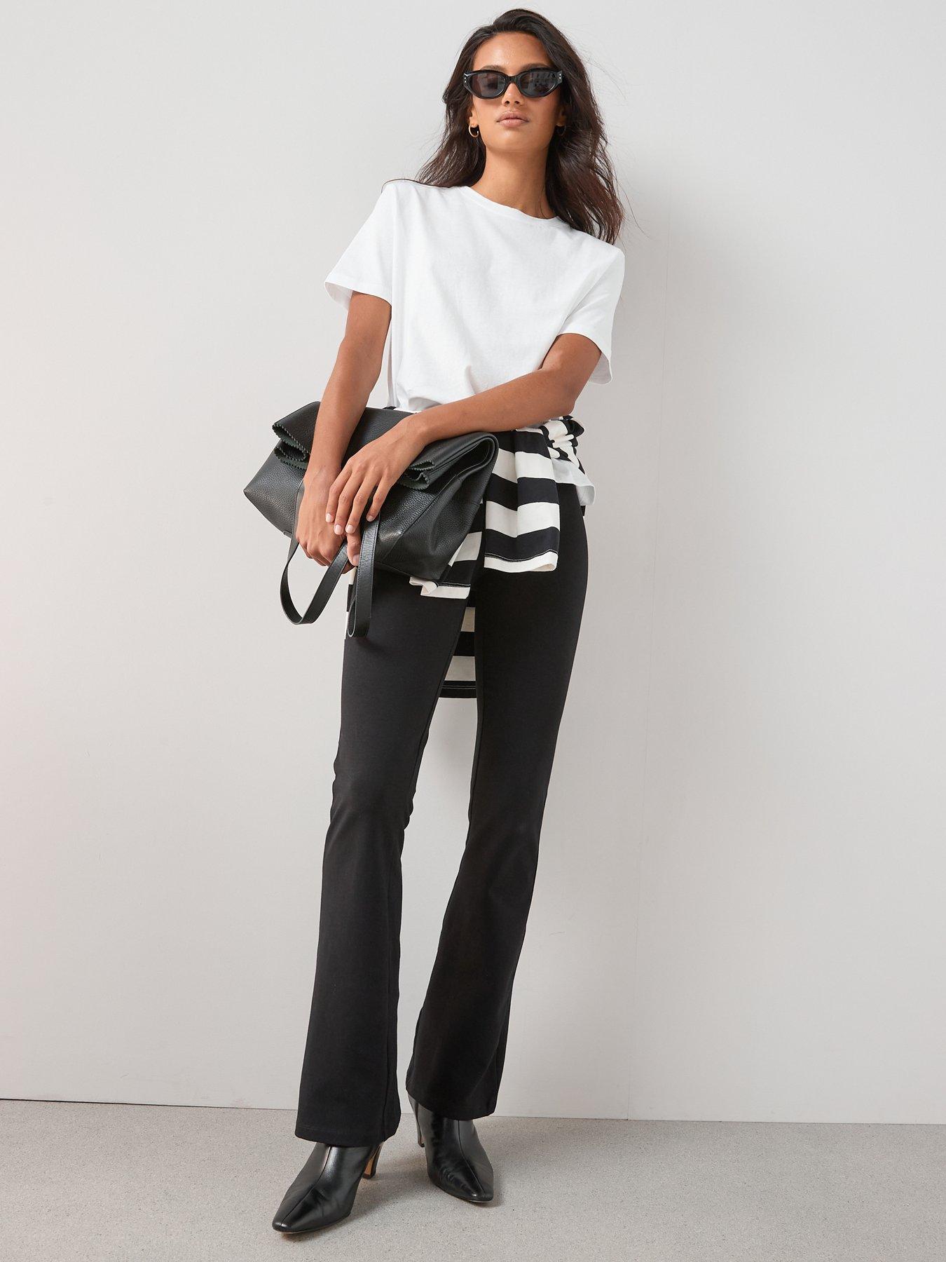 Image 5 of 6 of The Very Collection Womens High Waist Flared Yoga Trousers - Black