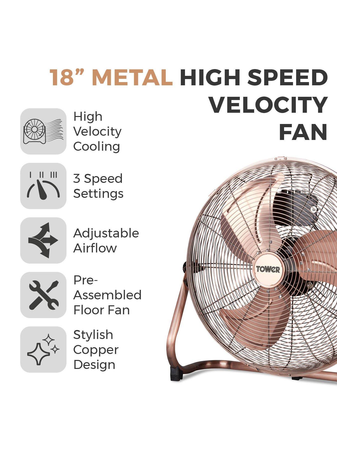  image of tower-t662000c-high-speed-velocity-floor-fan-with-adjustable-tilt-long-life-motor-18-inch-100w-copper