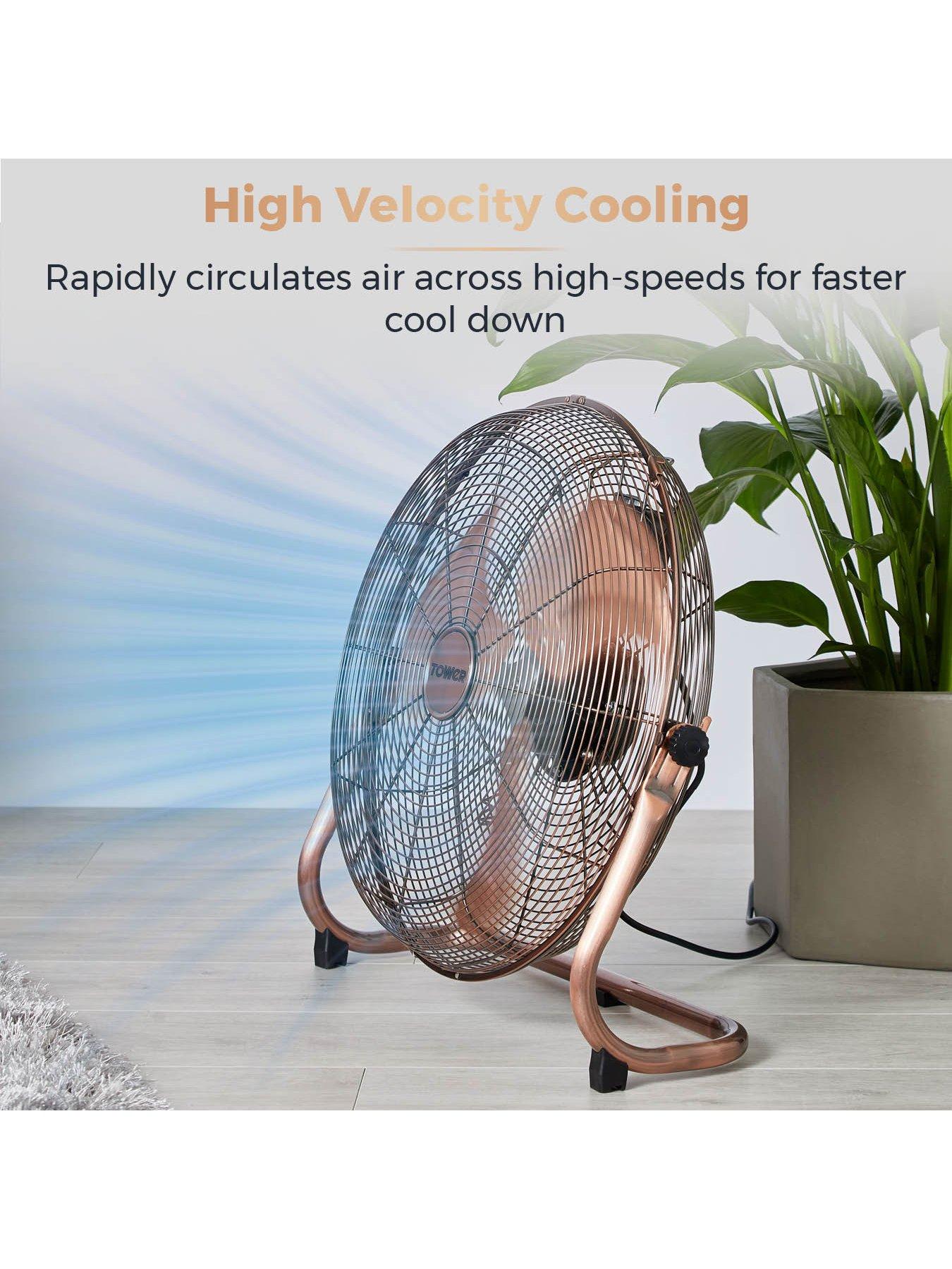  image of tower-t662000c-high-speed-velocity-floor-fan-with-adjustable-tilt-long-life-motor-18-inch-100w-copper
