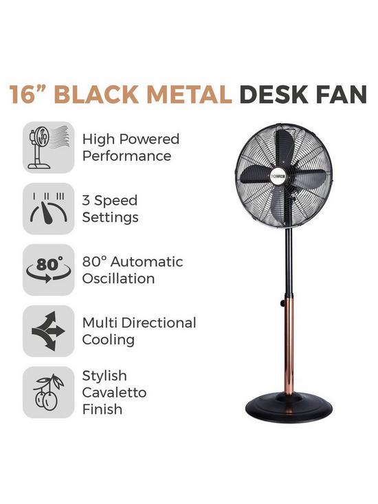 stillFront image of tower-t6430000b-cavaletto-16rdquo-metal-pedestal-fan-with-3-speed-settings-and-copper-motor-50w-rose-gold-and-black