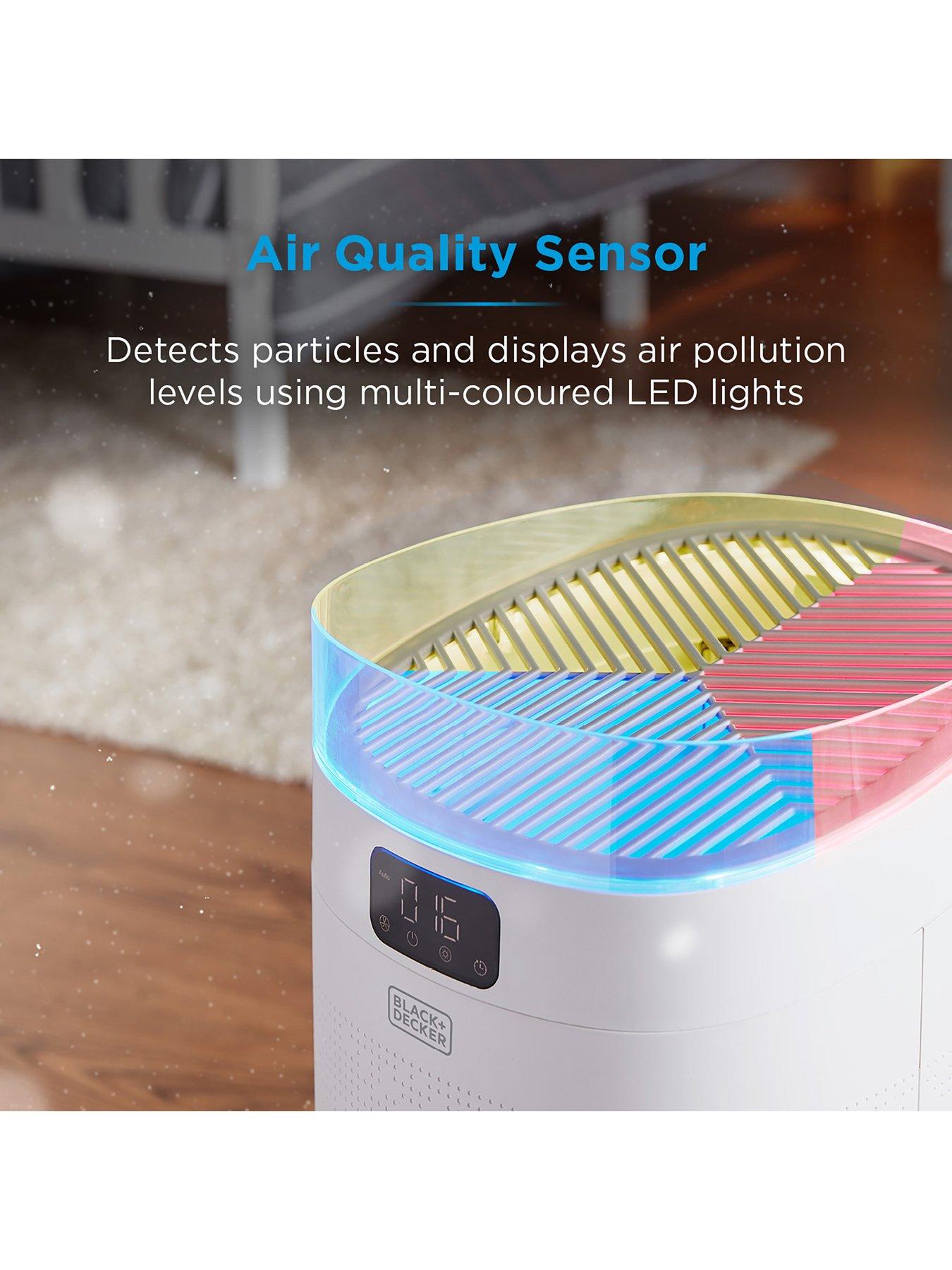 Image 6 of 6 of Black & Decker Air Purifier with Air Quality Sensor, 8-Hour Timer, White, BXAP62002GB