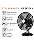  image of tower-t611000b-cavaletto-12-inch-metal-desk-fan-with-3-speed-settings-and-heavy-duty-high-power-motor-35w-black-and-rose-gold