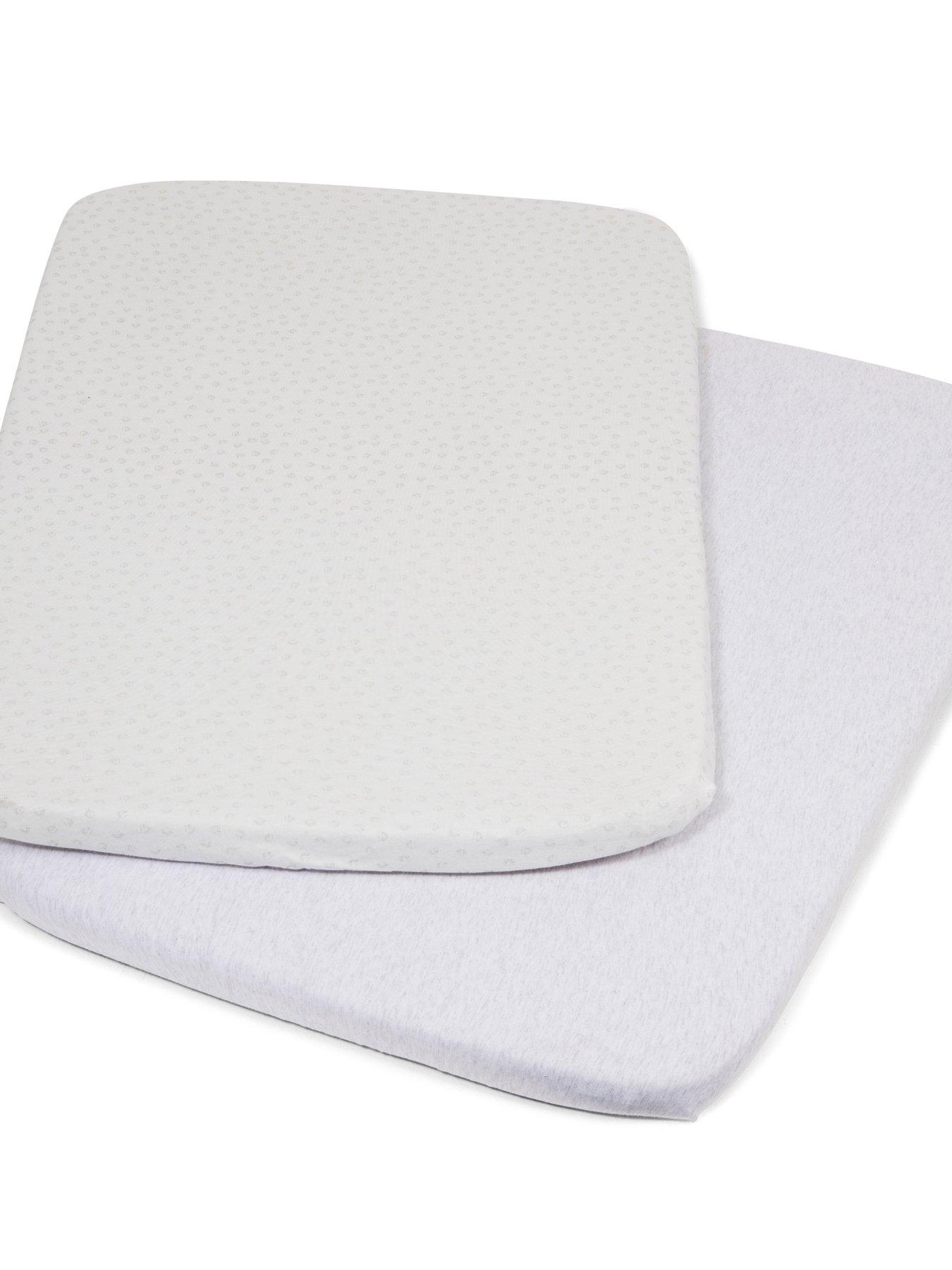 Tutti Bambini CoZee Fitted Sheets (2 Pack) - Grey / Cloud