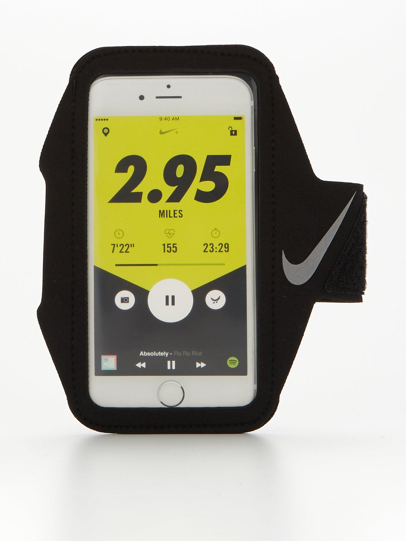 Image 1 of 2 of Nike Lean Arm Band Plus - Black/Silver