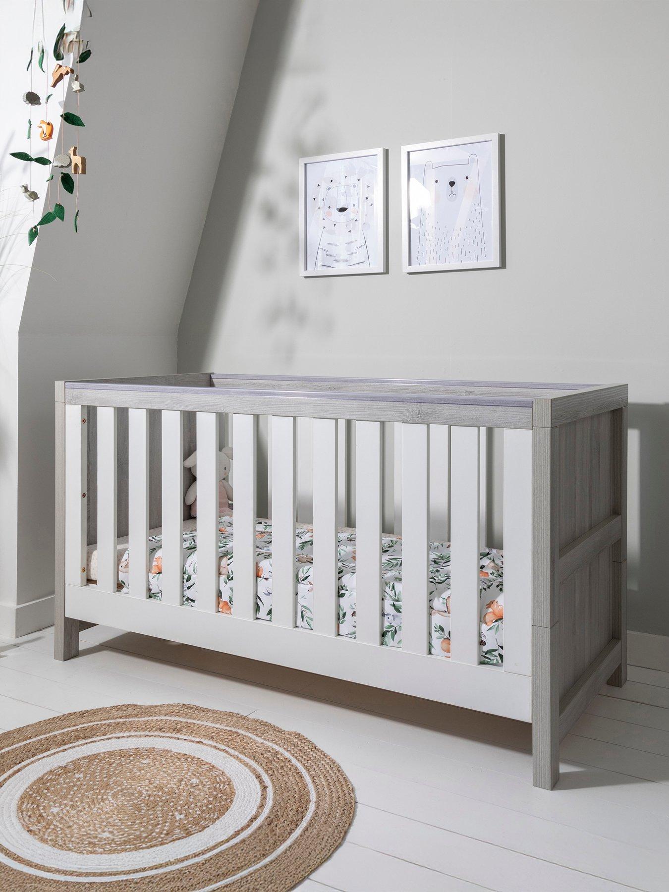 Tutti Bambini Modena 3 in 1 Cot bed - Grey Ash/White