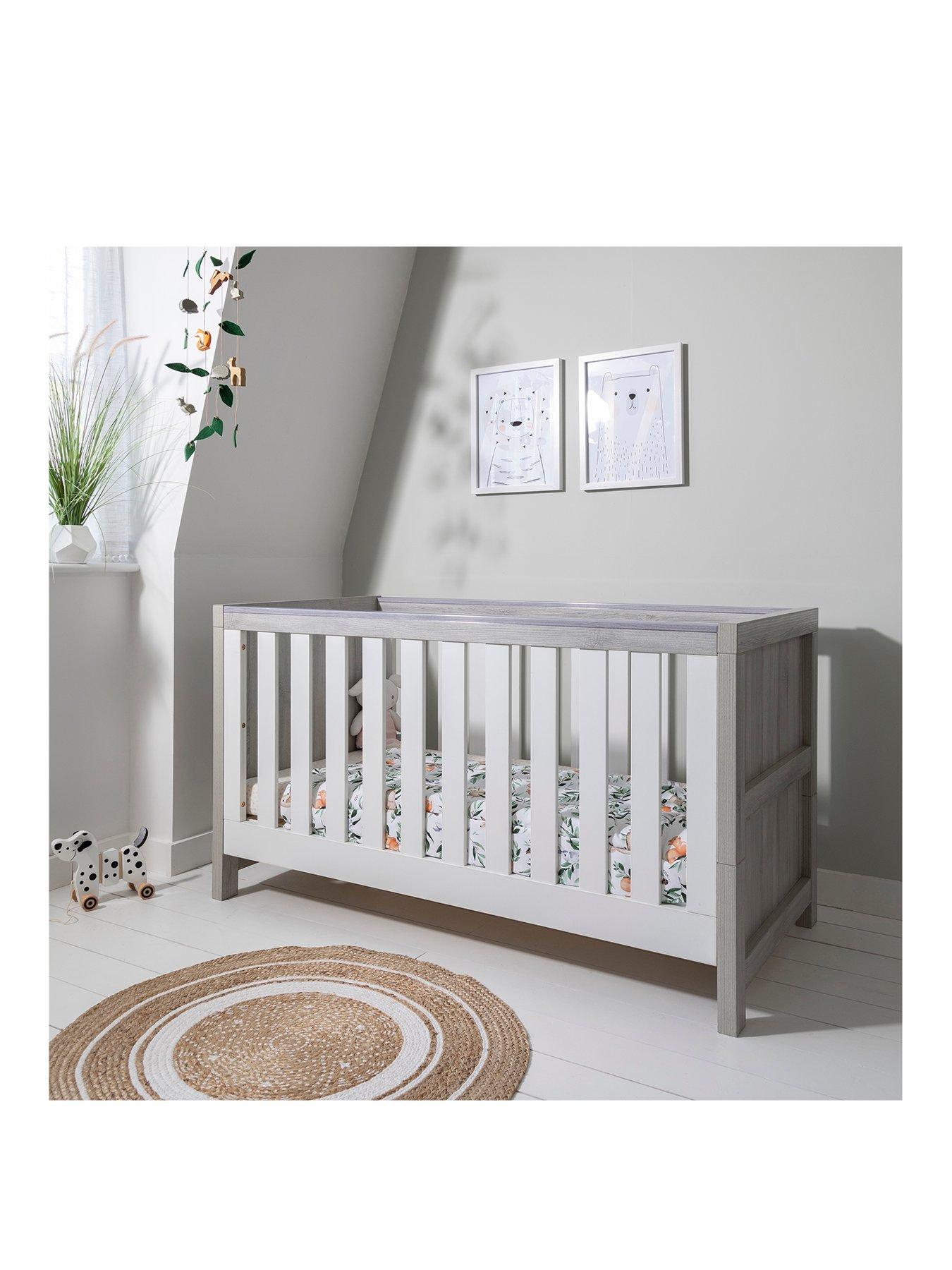 Tutti Bambini Modena in Cot bed Grey Ash/White Littlewoods