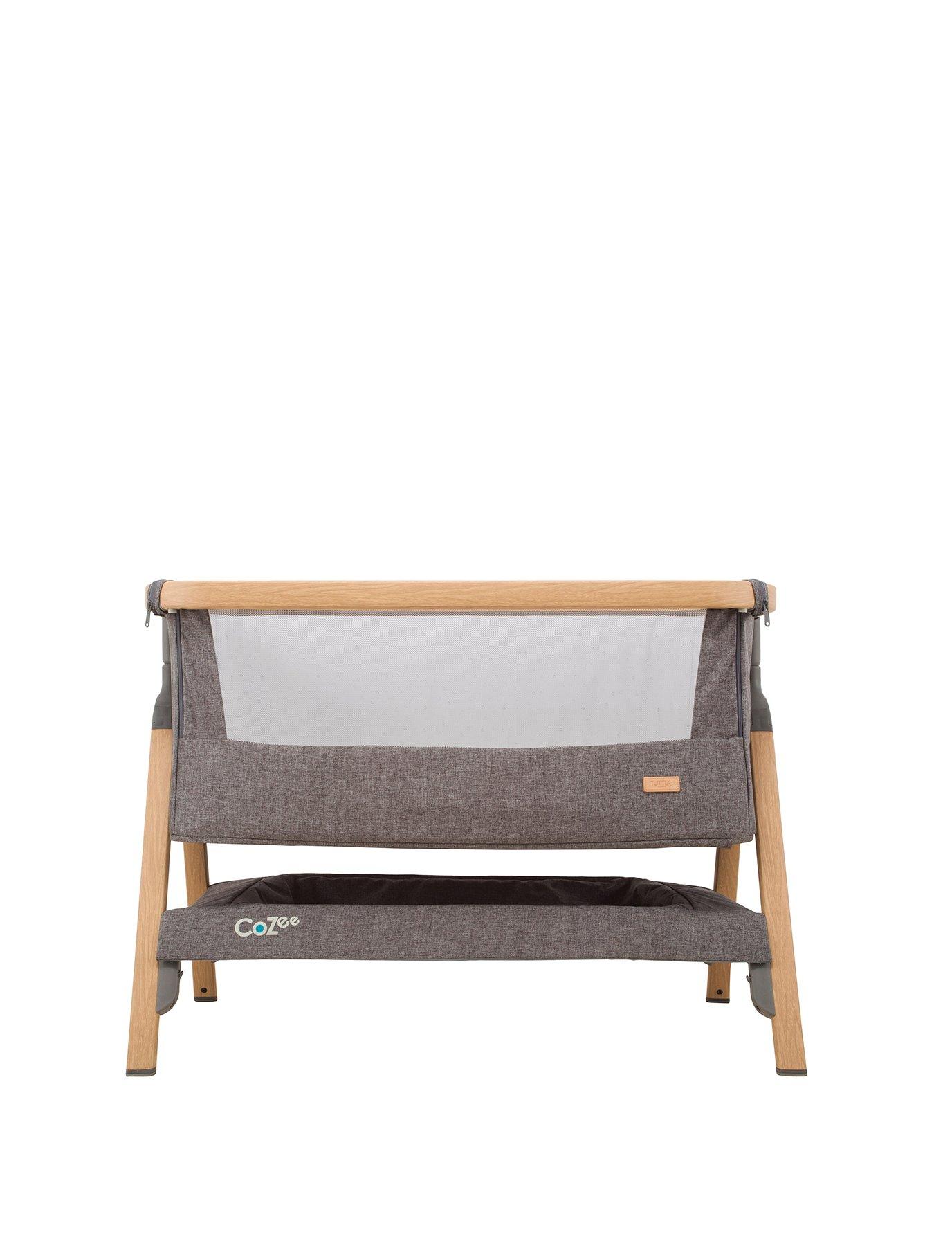 Image 1 of 8 of Tutti Bambini CoZee Bedside Crib - Oak and Charcoal