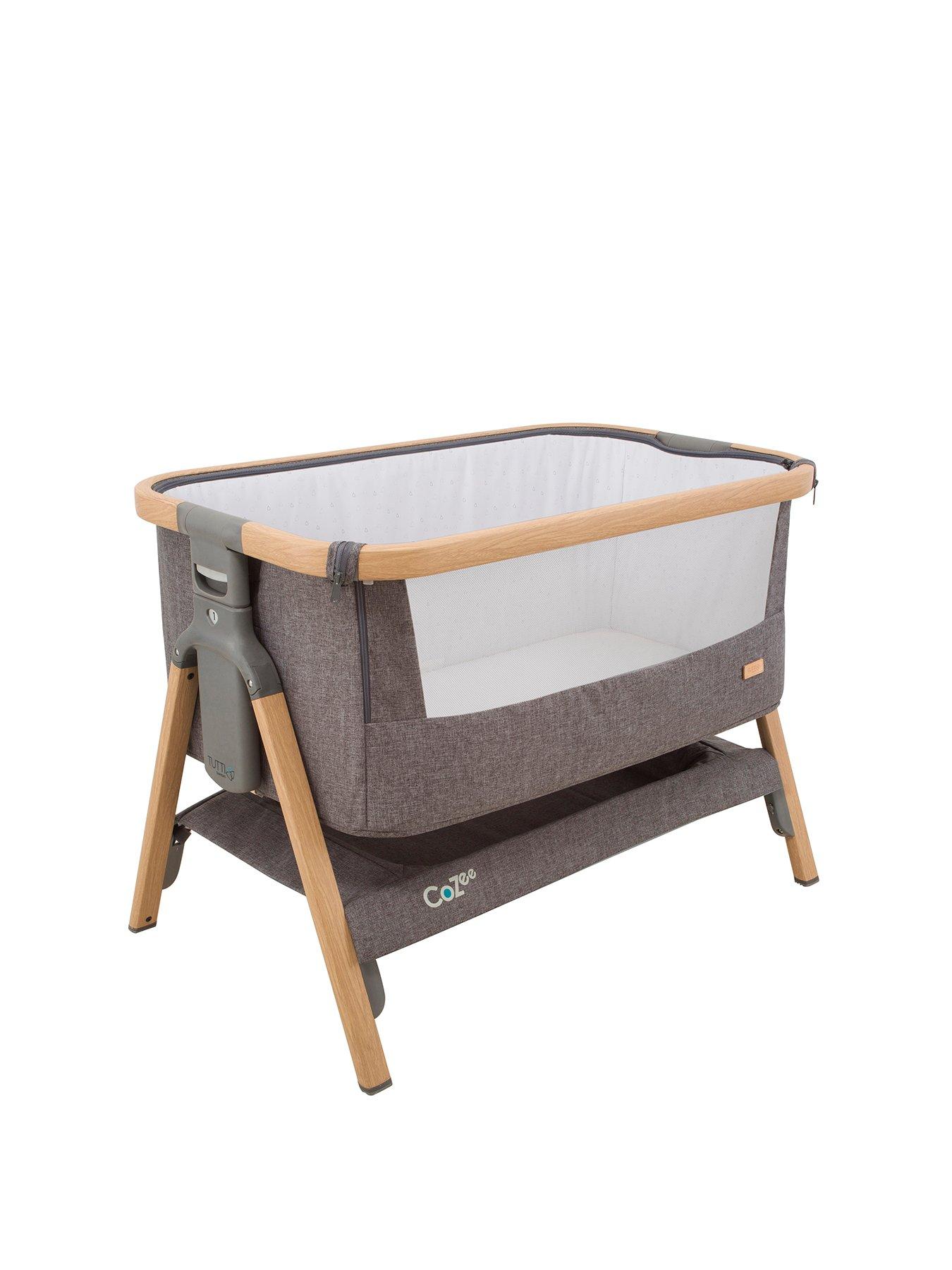 Image 3 of 8 of Tutti Bambini CoZee Bedside Crib - Oak and Charcoal