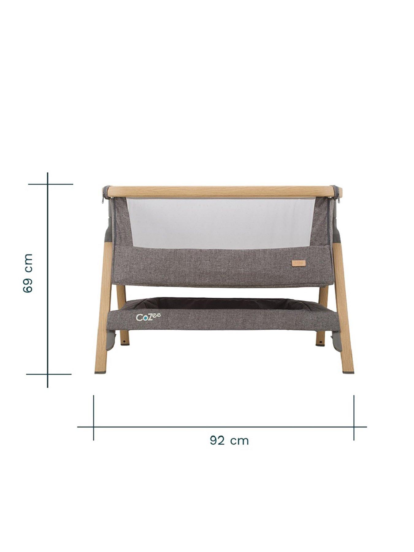 Image 7 of 8 of Tutti Bambini CoZee Bedside Crib - Oak and Charcoal
