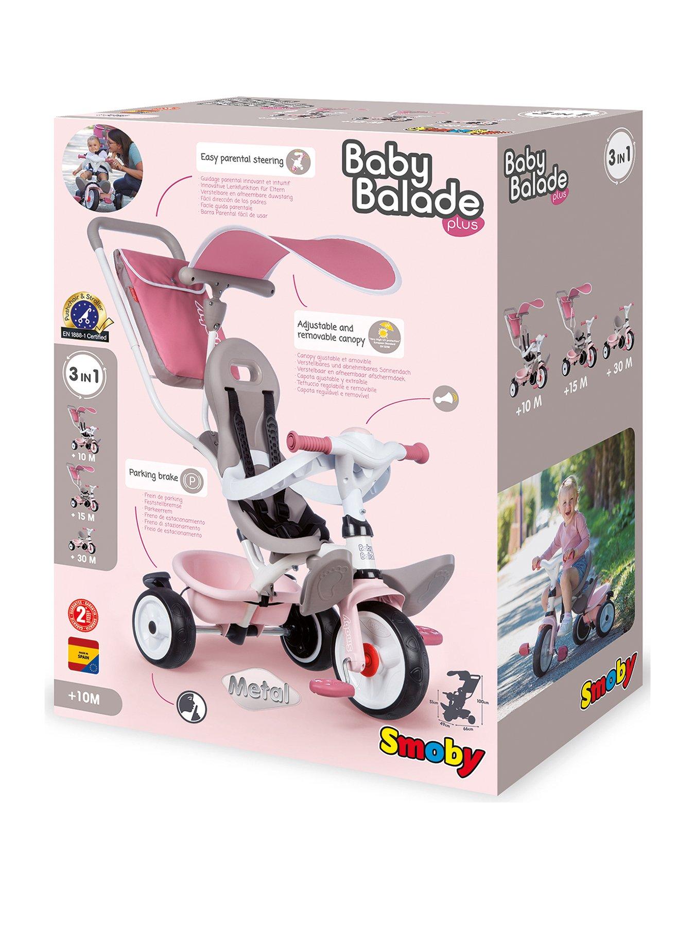  image of smoby-baby-balade-tricycle-pink