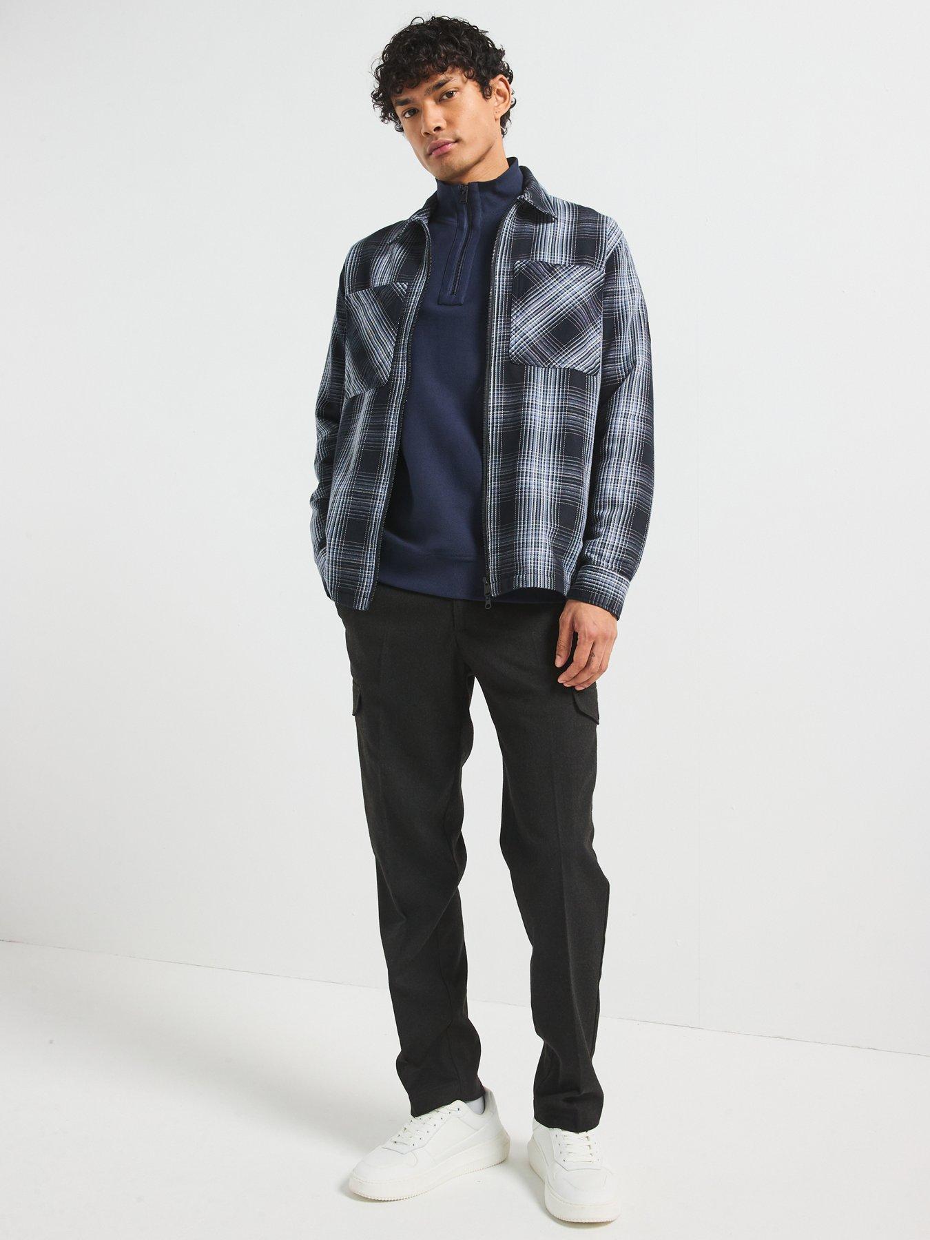  image of barbour-international-international-essential-logo-14-zip-sweat-top-navy