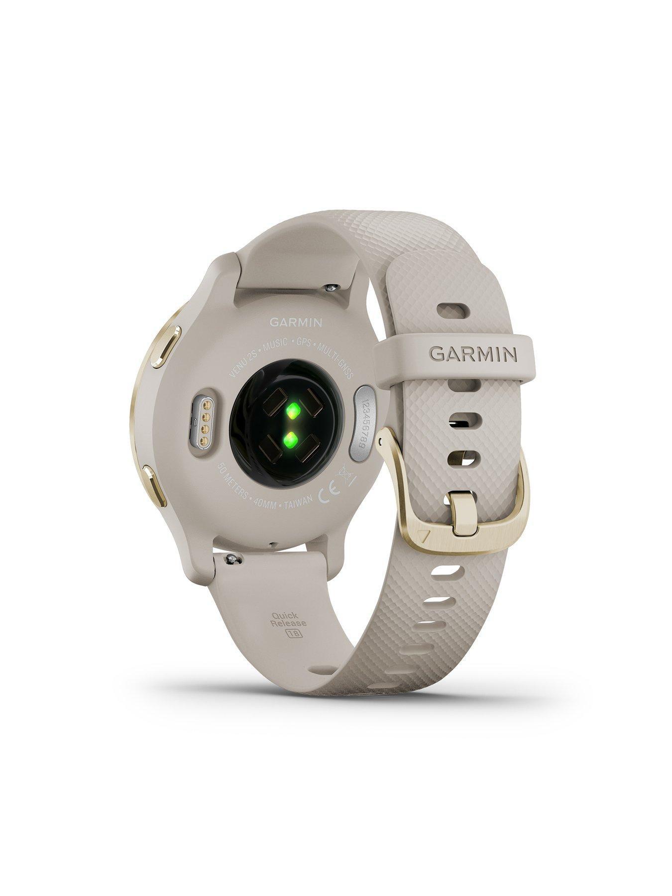Image 4 of 8 of Garmin Venu 2S, GPS, Wi-Fi, Rose Gold + White, WW