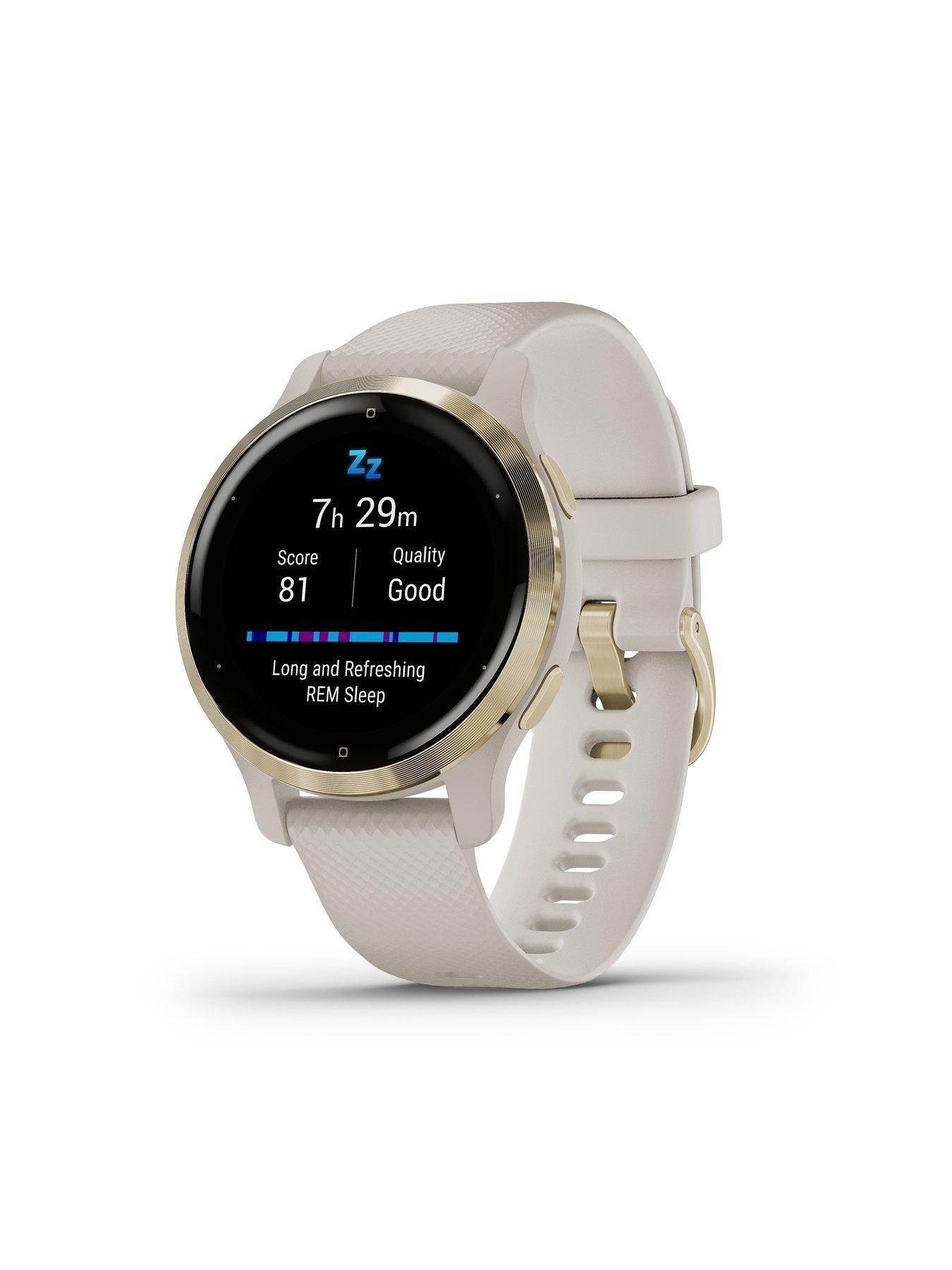 Image 6 of 8 of Garmin Venu 2S, GPS, Wi-Fi, Rose Gold + White, WW