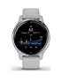 garmin-venu-2s-gps-smartwatch-silver-bezel-with-mist-grey-case-and-silicone-bandstillFront