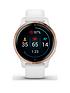  image of garmin-venu-2s-gps-smartwatch-rose-gold-bezel-with-white-case-and-silicone-band