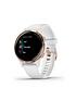  image of garmin-venu-2s-gps-smartwatch-rose-gold-bezel-with-white-case-and-silicone-band