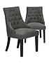  image of very-home-warwick-pair-of-fabric-diningnbspchairs-charcoalblack