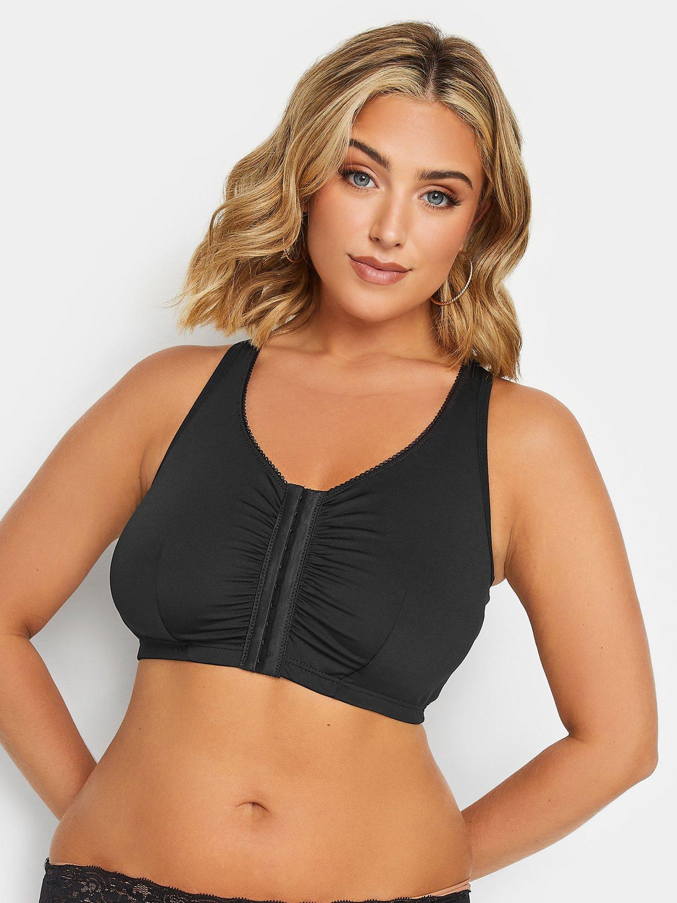Yours Front Fastening Bra - Black