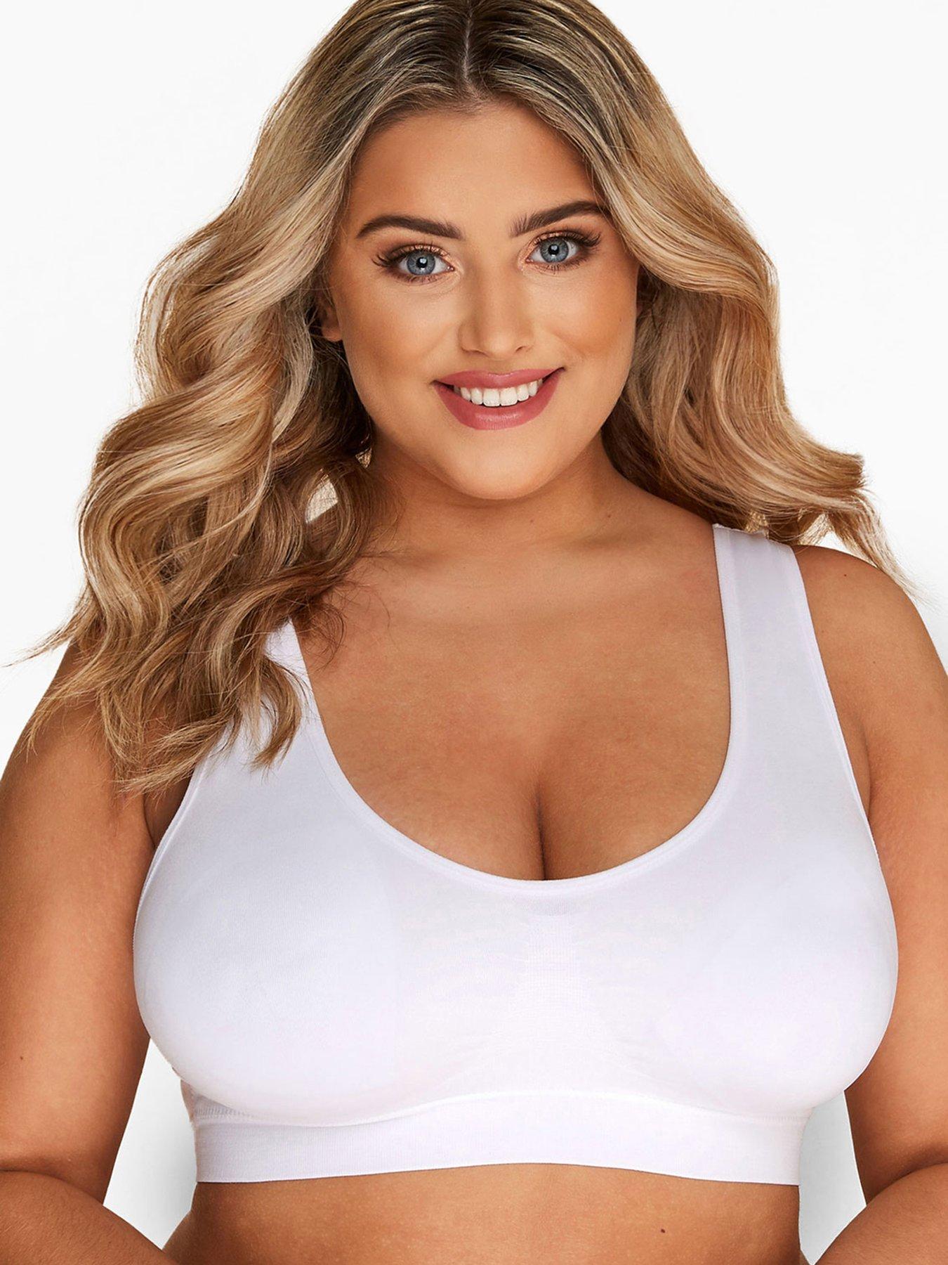 New Look White Ribbed Seamless Bralette