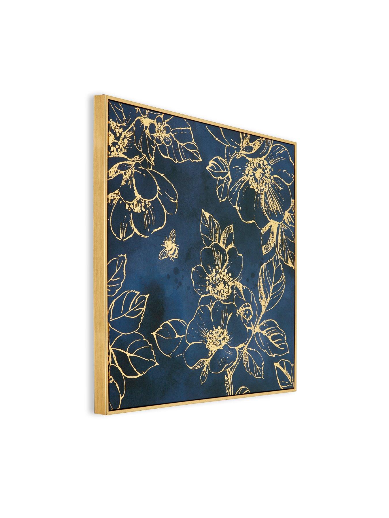  image of art-for-the-home-golden-blooms-framed-canvas