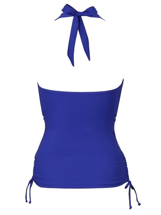 stillFront image of pour-moi-soleil-lightly-padded-underwired-multiway-tankini-top-cobalt