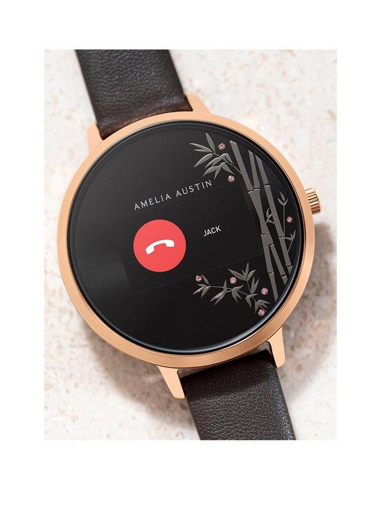 stillFront image of amelia-austin-bamboo-story-ladies-smart-active-amp-fitness-watch