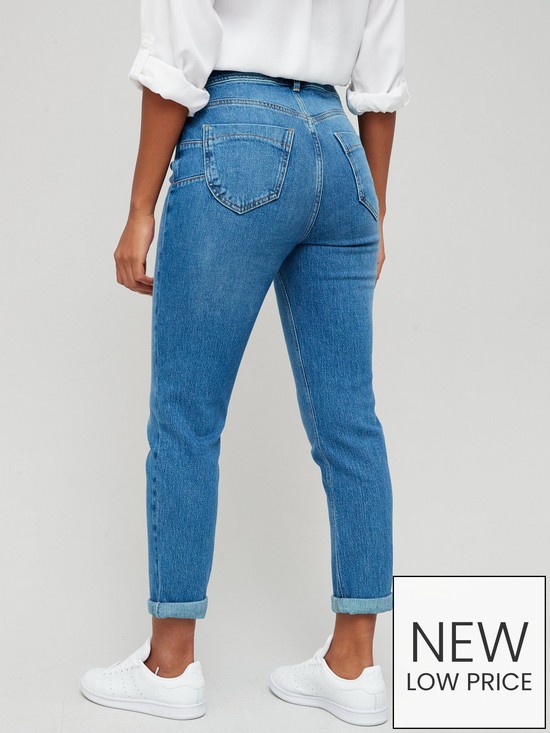 stillFront image of v-by-very-shaping-slim-mom-jean-mid-wash