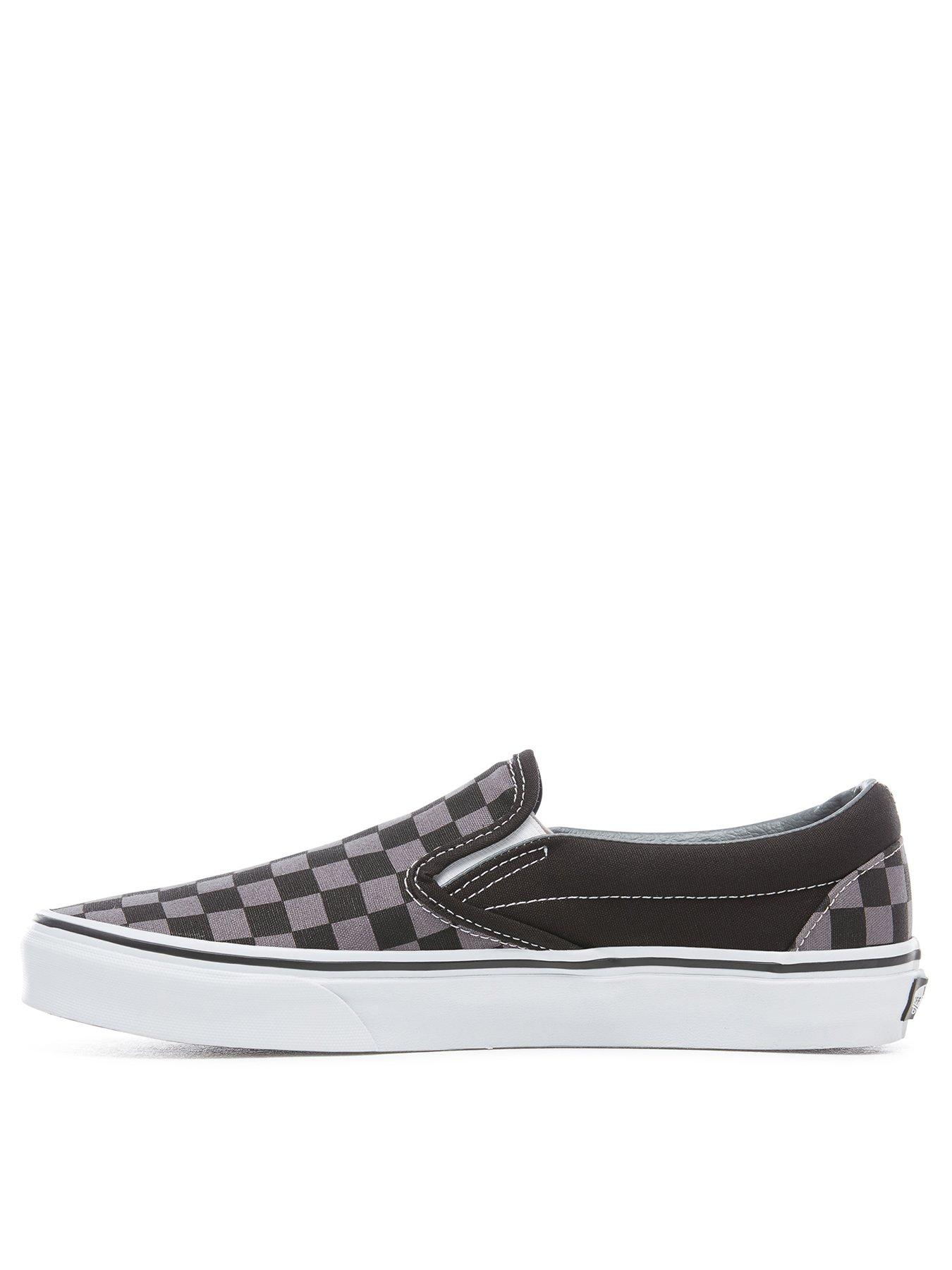 Dark grey sales checkered vans