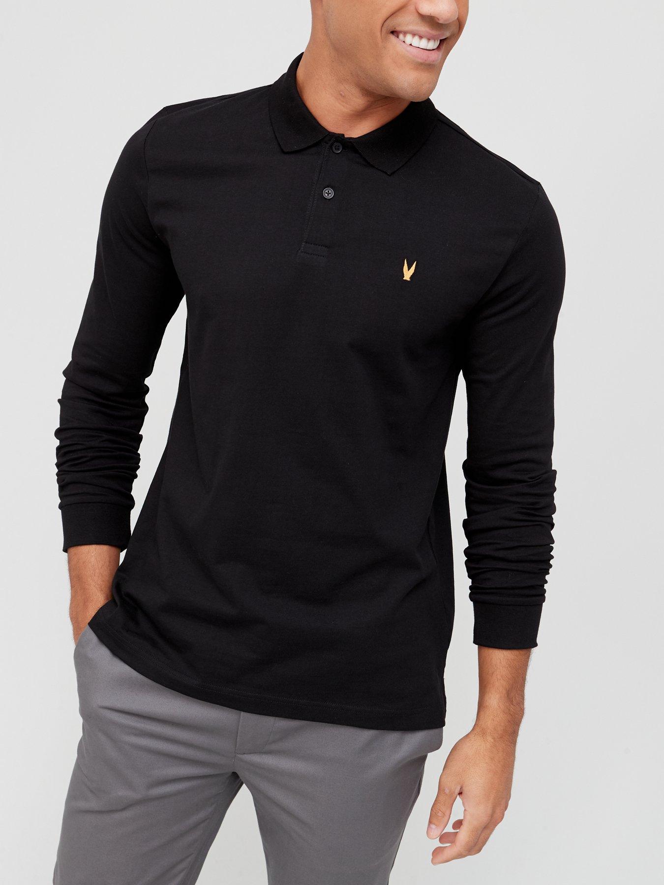 mens long sleeve polo shirts designer