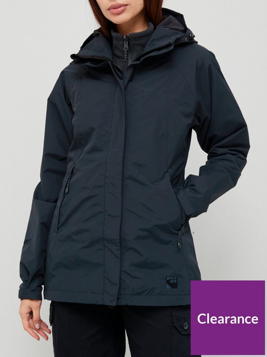 front image of sprayway-atlanta-inter-active-waterproof-jacket-black