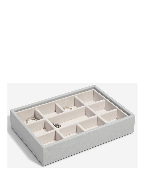 front image of stackers-pebble-grey-mini-trinket-box
