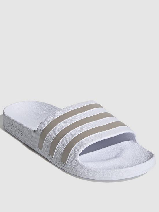 front image of adidas-adilette-aqua-whitegrey