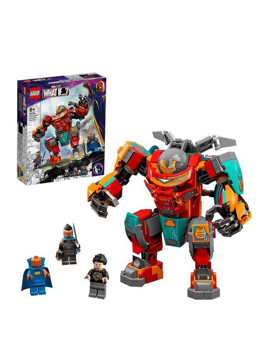 front image of lego-marvel-marvel-tony-stark-sakaarian-iron-man-set-76194