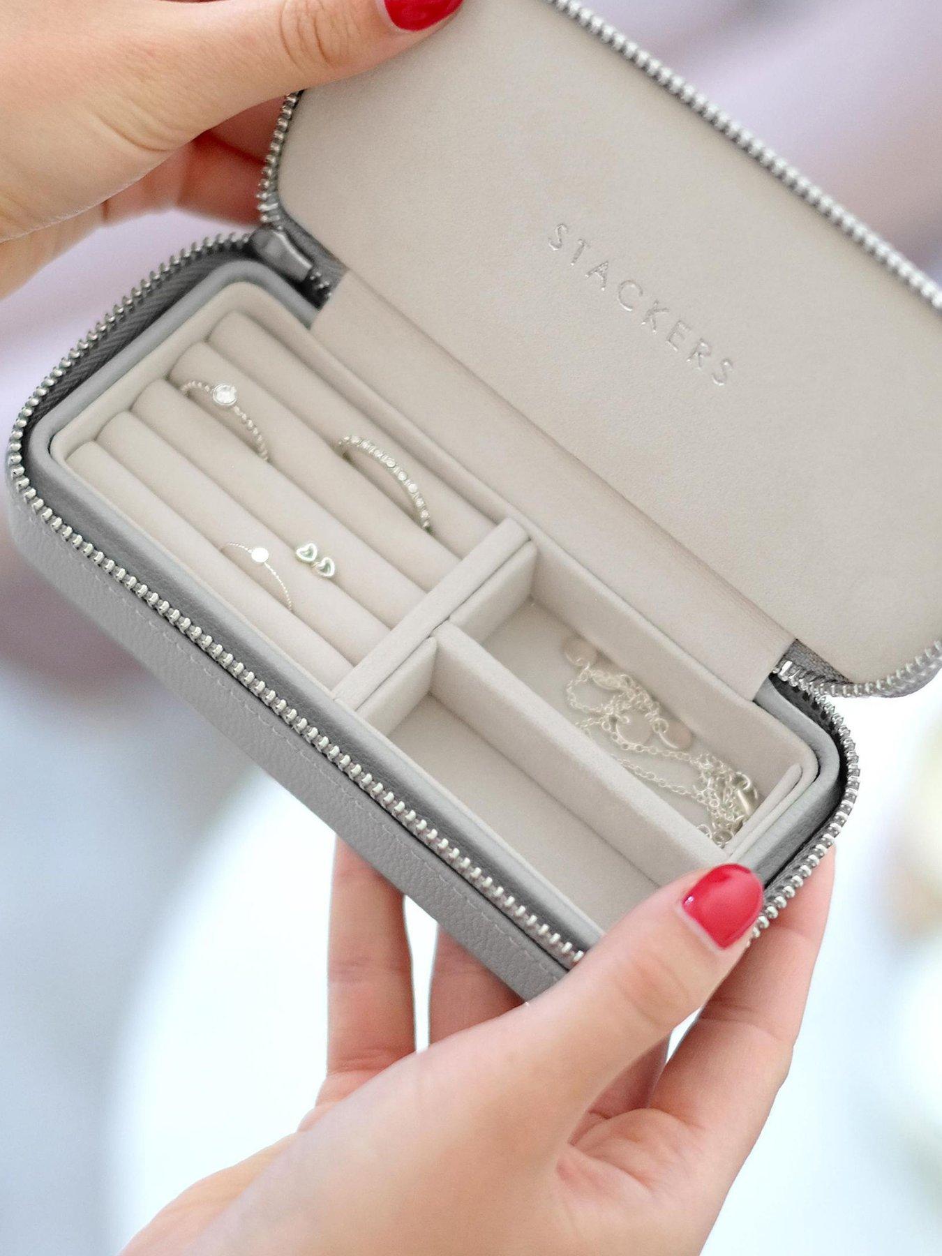 Image 2 of 2 of Stackers Zipped Travel Jewellery Box - Pebble Grey