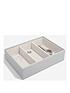  image of stackers-pebble-grey-classic-3-section-watch-accessory-box