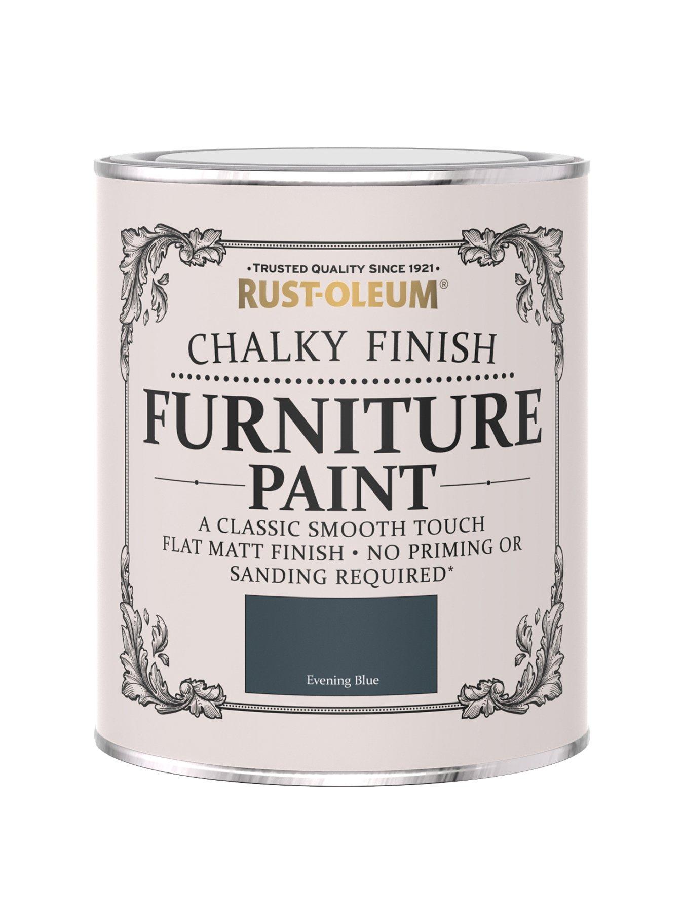  image of rust-oleum-nbspchalky-finish-furniture-paint-in-evening-blue-750ml-tin