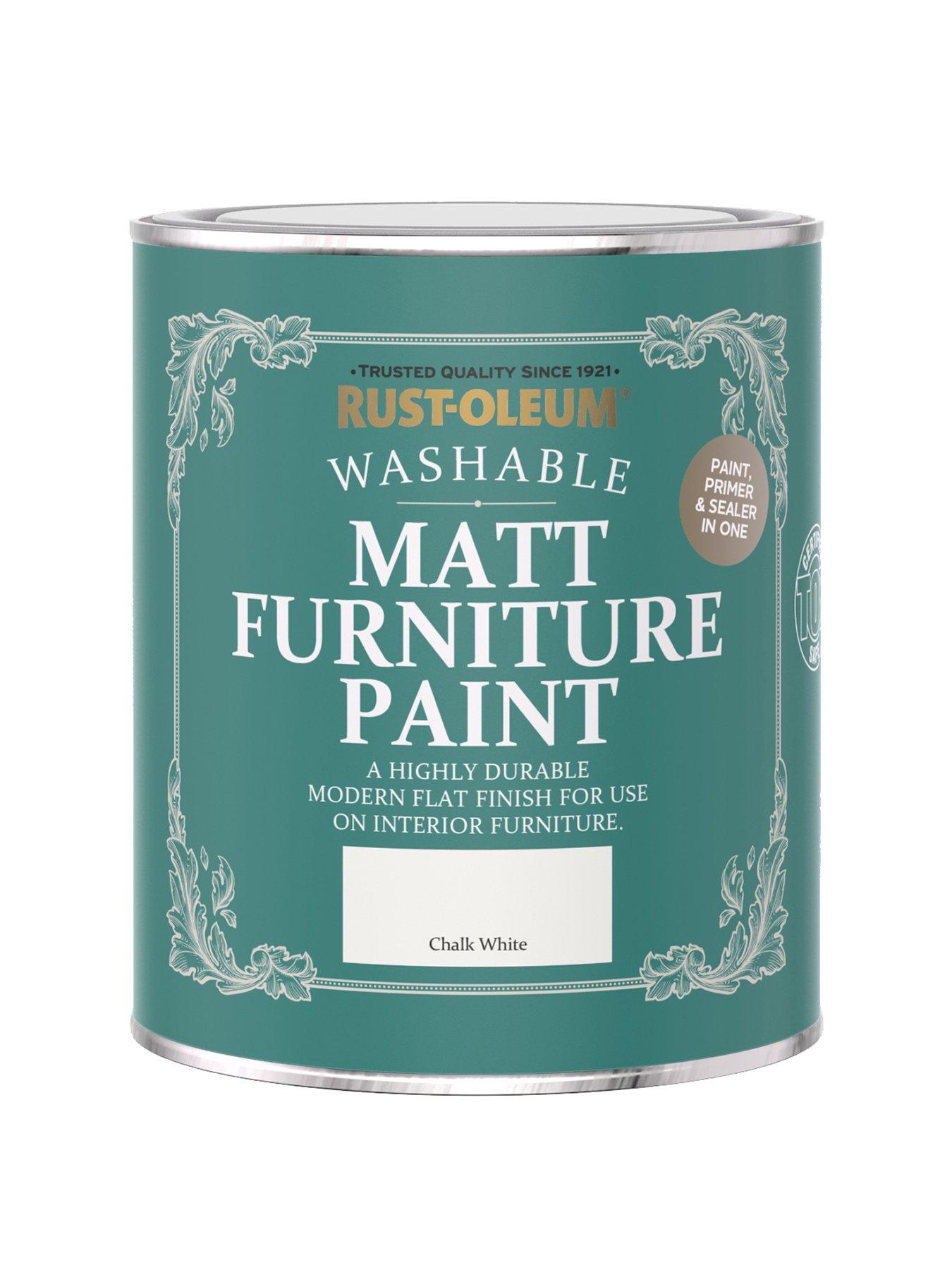 Image 1 of 4 of Rust-Oleum Matt Finish 750 ml Furniture Paint &ndash; Chalk White