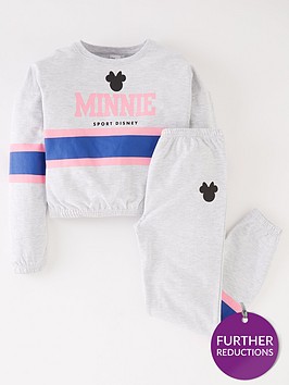 minnie-mouse-girlsnbsp2-piece-athleisure-sweat-and-jogger-set-greynbsp