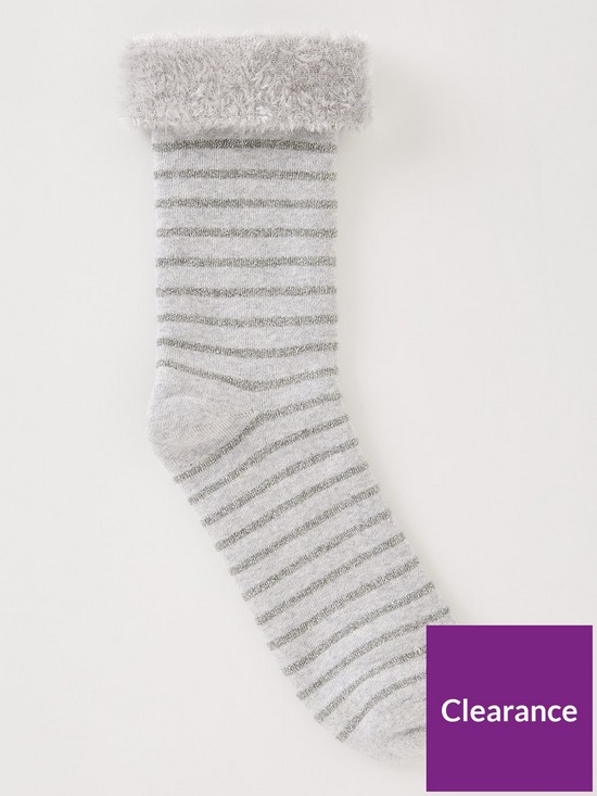 stillFront image of v-by-very-2pk-cotton-terry-slipper-socks